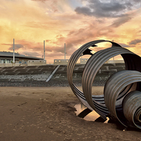Buy canvas prints of  Mary's Shell Cleveleys Beach by Gary Kenyon