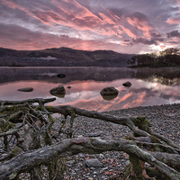 Buy canvas prints of Derwentwater Sunrise Lake District by Gary Kenyon