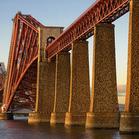 Buy canvas prints of  The Forth Rail Bridge At Sunset by Gary Kenyon