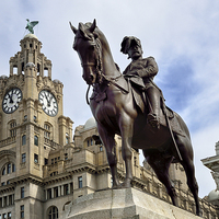Buy canvas prints of  Edward VII Liver Building Liverpool by Gary Kenyon