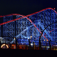 Buy canvas prints of  Pepsi Max Big One Roller Coaster Blackpool by Gary Kenyon