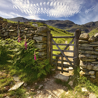 Buy canvas prints of  Gate To The Old Man Of Coniston by Gary Kenyon