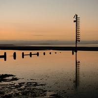 Buy canvas prints of  Sunset Reflections Fleetwood Beach by Gary Kenyon
