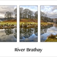 Buy canvas prints of  River Brathay Triptych by Gary Kenyon