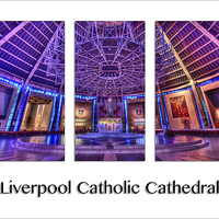 Buy canvas prints of  Liverpool Catholic Cathedral Triptych by Gary Kenyon