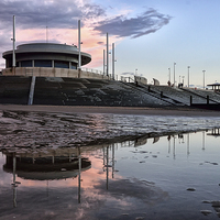 Buy canvas prints of  Sunset Cleveleys Promenade by Gary Kenyon