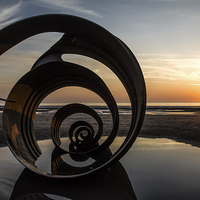 Buy canvas prints of  Sunset Mary's Shell Cleveleys by Gary Kenyon
