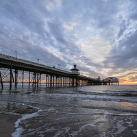 Buy canvas prints of  Sunset North Pier Blackpool by Gary Kenyon