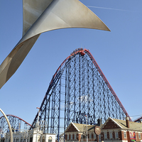 Buy canvas prints of  Blackpool's Pleasure Beach and the Big One. by Gary Kenyon