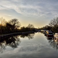 Buy canvas prints of  Lancaster Canal As The Sun Went Down For The Day by Gary Kenyon