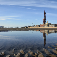 Buy canvas prints of Blackpool Tower Reflections by Gary Kenyon