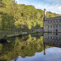 Buy canvas prints of Reflections At Gibson Mill by Gary Kenyon
