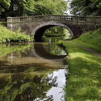Buy canvas prints of  Reflections On The Lancaster Canal by Gary Kenyon
