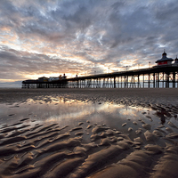 Buy canvas prints of  Last Light On The Beach By North Pier by Gary Kenyon