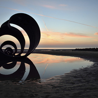 Buy canvas prints of  Mary's Shell On The Beach Cleveleys by Gary Kenyon