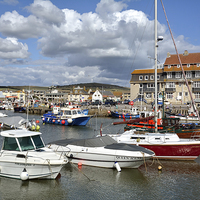 Buy canvas prints of West Bay Harbour Dorset by Gary Kenyon