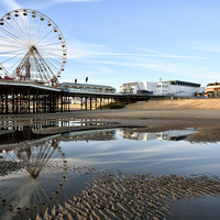 Buy canvas prints of Big Wheel Reflections Blackpool by Gary Kenyon