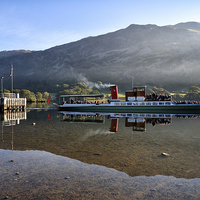 Buy canvas prints of Ullswater Steamer Boat by Gary Kenyon