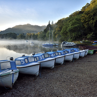 Buy canvas prints of Glenridding Boats on Ullswater by Gary Kenyon