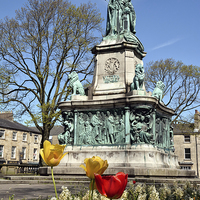 Buy canvas prints of The Queen Victoria Memorial in Lancaster by Gary Kenyon