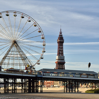 Buy canvas prints of Big Wheel Central Pier Blackpool by Gary Kenyon