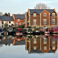 Buy canvas prints of Lancaster Canal Reflections by Gary Kenyon