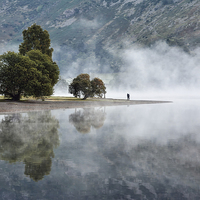 Buy canvas prints of Early Morning Mist On Ullswater by Gary Kenyon