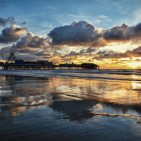 Buy canvas prints of Sunset - Central Pier Blackpool by Gary Kenyon