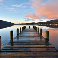 Buy canvas prints of Coniston Sunrise At The Jetty by Gary Kenyon