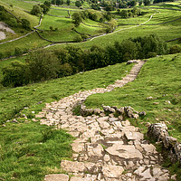 Buy canvas prints of Path Down From Malham Cove by Gary Kenyon