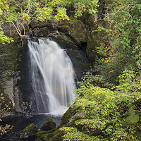 Buy canvas prints of Flowing Ingleton Waterfall by Gary Kenyon
