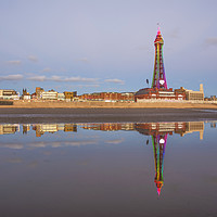 Buy canvas prints of Multicoloured Blackpool Tower  by Gary Kenyon