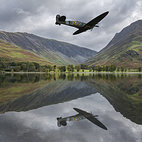 Buy canvas prints of Spitfire Over Buttermere by Gary Kenyon