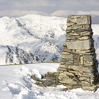 Buy canvas prints of The Old Man Of Coniston Trig Point by Gary Kenyon