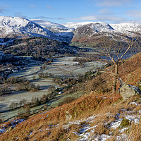 Buy canvas prints of Looking down from Place Fell by Gary Kenyon