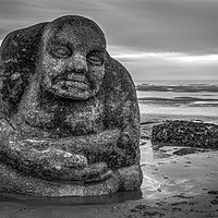 Buy canvas prints of The Ogre On The Beach Cleveleys Promenade  by Gary Kenyon