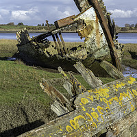 Buy canvas prints of Abandonded Boats On The River Wyre by Gary Kenyon