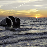 Buy canvas prints of Marys Shell in the sea at Cleveleys by Gary Kenyon