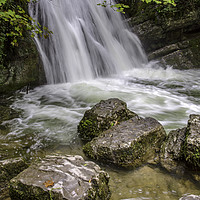 Buy canvas prints of Janets Foss Waterfall Yorkshire Dales by Gary Kenyon