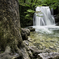 Buy canvas prints of Janets Foss Waterfall Views Malham Yorkshire by Gary Kenyon
