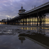 Buy canvas prints of Sunset at Blackpool by North Pier by Gary Kenyon