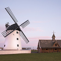Buy canvas prints of Lytham Blushing Windmill by Gary Kenyon
