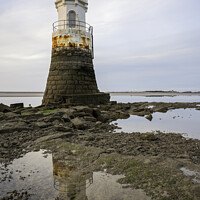 Buy canvas prints of Plover Scar Lighthouse by Gary Kenyon