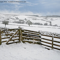 Buy canvas prints of Snowy Darwen Moor by Gary Kenyon