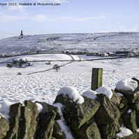 Buy canvas prints of Snowy Views of Darwen Tower by Gary Kenyon