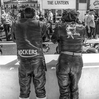 Buy canvas prints of Bikers in Leather by Thanet Photos