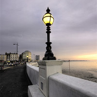 Buy canvas prints of Retro street lighting in Margate by Thanet Photos