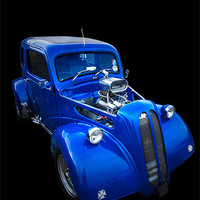 Buy canvas prints of Blue hotrod by Thanet Photos