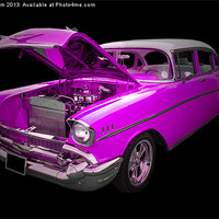 Buy canvas prints of Pink 1957 Chevrolet by Thanet Photos