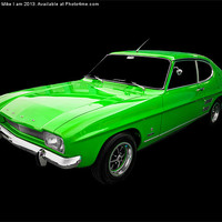 Buy canvas prints of Green Ford Capri by Thanet Photos